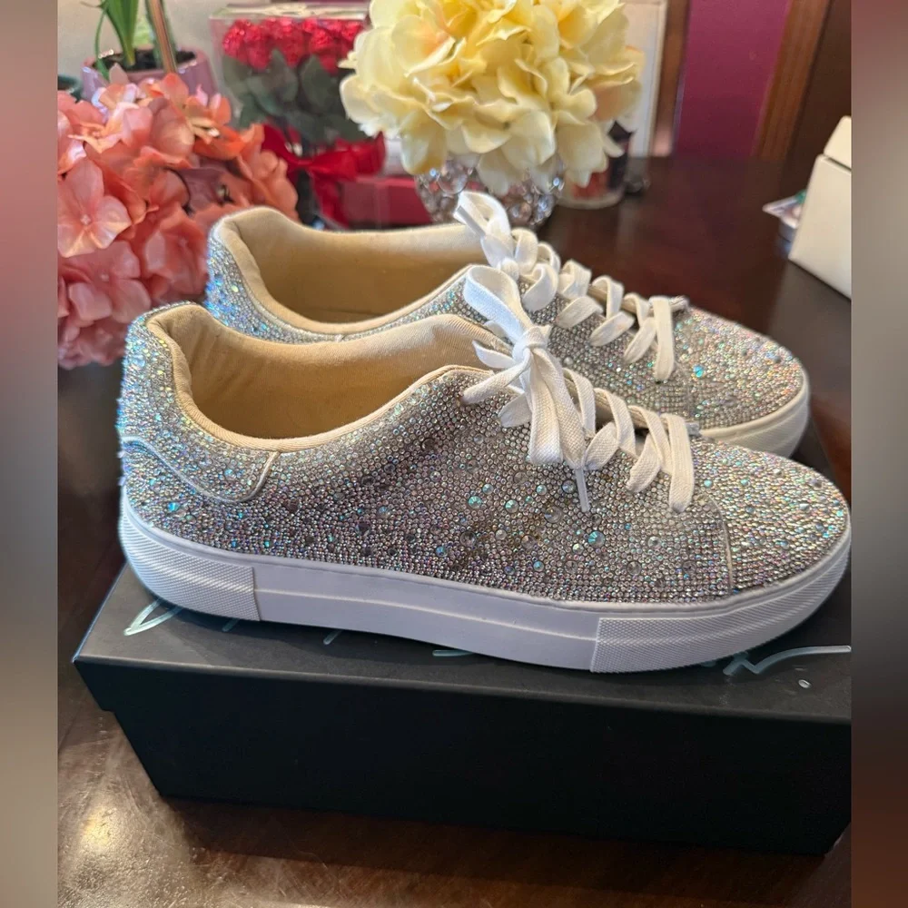 💎 Betsey Johnson Rhinestone Sneakers 💎 - Picture 2 of 3
